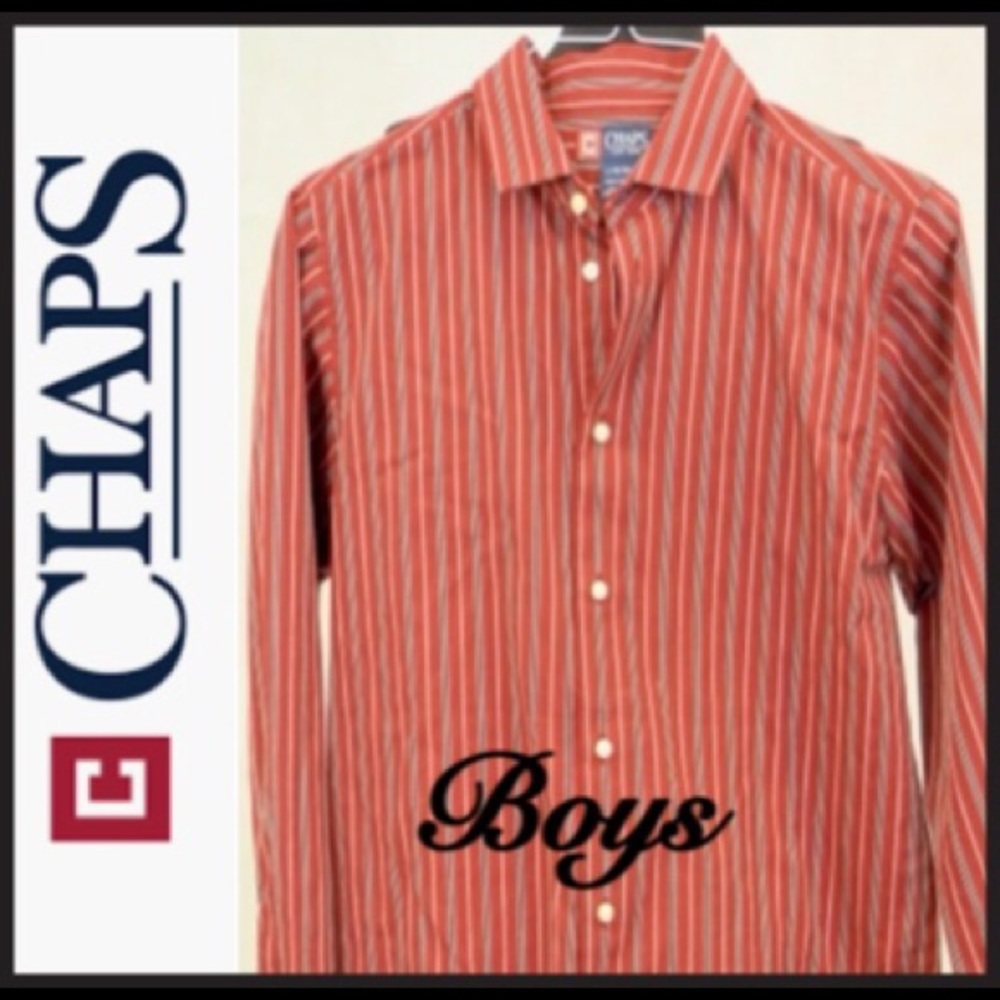 Boys long sleeve striped dress shirt